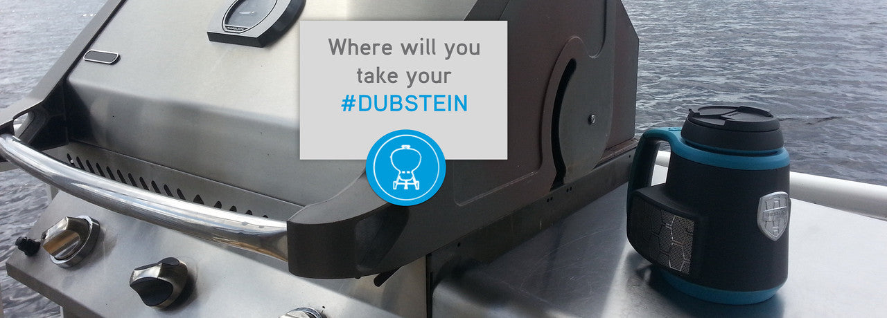 The DubSTEIN™ Bluetooth® splashproof stereo speaker with beverage integration.